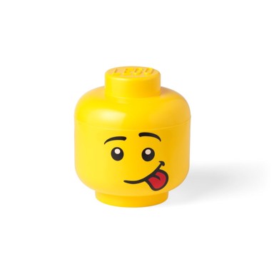 LEGO® Kutija za pohranu u obliku glave Silly ø 16,3 cm, žuta