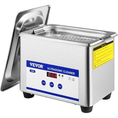VEVOR Ultrazvučni čistač, 0,8 L, digitalni grijač, timer, 150x85x65 mm, nehrđajući čelik