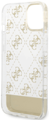 GUESS Maska ​Glitter Logo ​za iPhone 14, zlatna