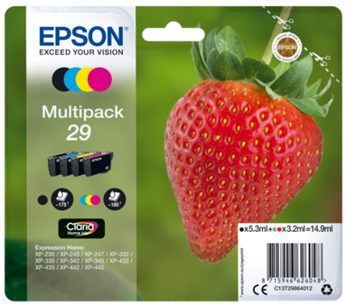 EPSON Tinta za printer Claria Home Multipack 29 BK/C/M/Y T 2986