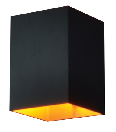 Stropna rasvjeta Muro, pravokutna, crno/zlatna