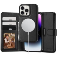 TECH-PROTECT Odvojiva Preklopna Magsafe futrola za iPhone 16 Pro Magnet Crna