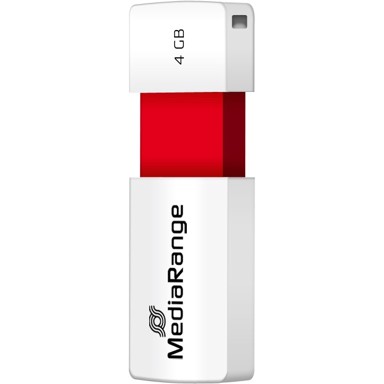 MEDIARANGE USB memorija Slider, 4 GB, USB 2.0, crvena