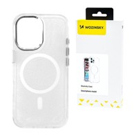 WOZINSKY Glitter Case MagSafe maskica za Samsung Galaxy S25, prozirna sa šljokicama