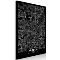 Slika Dark Map of Munich Vertical 60x90