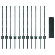 Zavarena žičana ograda s 11 U postovima 0.8x25 m čelik, zelena