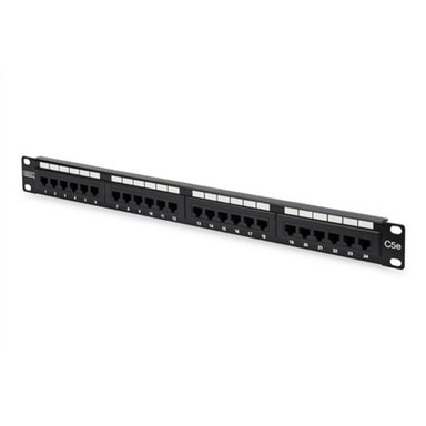 DIGITUS Patch panel DN-91524U, 24x RJ45 Cat5e, crni