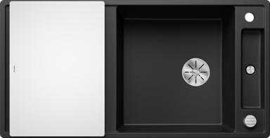 BLANCO Sudoper AXIA III XL 6 S InFino SILGRANIT daska staklo, s dalj. upr. - crni