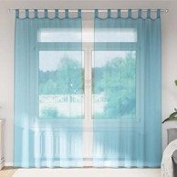Voile zavjese s petljama 2 kom. 140 x 245 cm, tirkizna