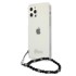 GUESS Tvrda futrola Transparent Black Pearl za Apple iPhone 12 / 12 Pro