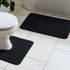CATHERINE LANSFIELD Crne kupaonske prostirke u setu 2 kom za WC 50x80 cm Armoni
