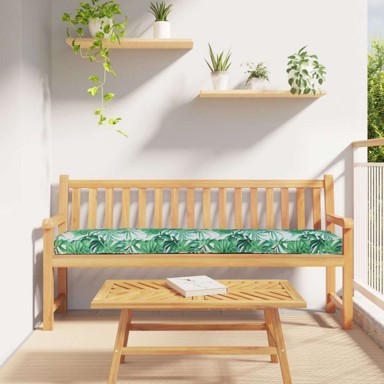 Jastučići za palete za klupe 2 kom 200 x 40 x 8 cm Oxford tkanina, uzorak lišća