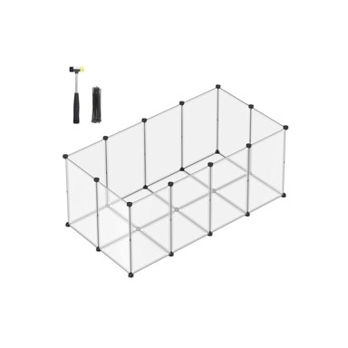 SONGMICS Igraonica za male životinje, 145x72x57 cm, bijela