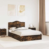 Okvir za krevet s ladicama 135 x 190 cm, dimljeni hrast