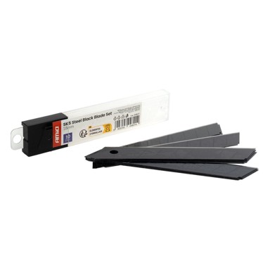 AMIO Set crnih SK5 čeličnih oštrica 100 × 18 × 0,5 mm 10 kom