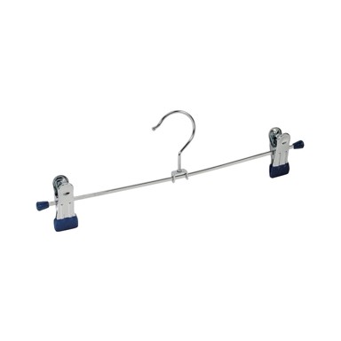 WENKO Set s 3 bež vješalice s urezima i šipkom za hlače Velvet