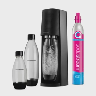 TERRA Uređaj za gaziranje vode Sodastream Megapack, 3 boce + CO2, crni