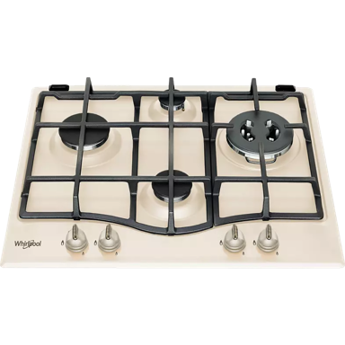 WHIRLPOOL Ugradbena plinska ploča GMT 6422 OW, 60 cm, 4 zone, bijela