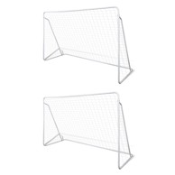 Mreže za nogometni gol čelične, 2 kom, 240 x 90 x 150 cm