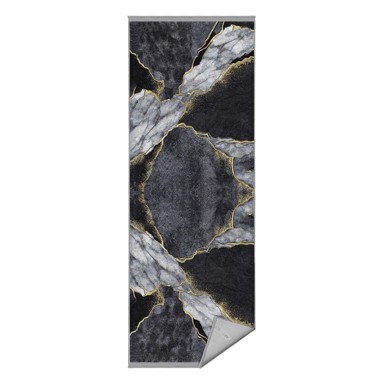 MILA HOME Crni tepih staza 80x200 cm