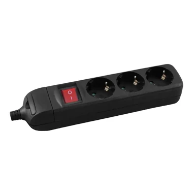 COMMEL 232-035 trostruka prenosiva utičnica, rastavljiva, crna, 16 a / 3680 w, 250 v~,