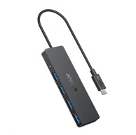 ANKER USB hub Ultra Slim, USB-C, 4x USB-A, crni