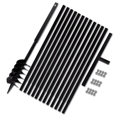 Ručna burgija za zemlju sa ručkom 120 mm i produžnom cijevi, 13 m, čelik