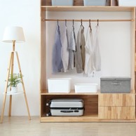 Kutija za pohranu od tkanine 50 x 30 x 25 cm siva