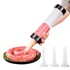 NETSCROLL Stuffer za kobasice, ručni, punilica, 3 nastavka, nehrđajući čelik i PP, bez BPA, jednostavno čišćenje, za mesne i čokoladne salame