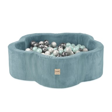 PLUSH NEST Bazen s 300 loptica Cvijet, 95x30 cm, plavi