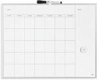 U BRANDS magnetni mjesečni kalendar za suho brisanje, srebrni okvir