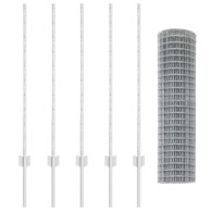 Euro ograda s 10 U postova 1x10 m, čelik, srebrna