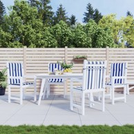 Jastuci za stolicu 4 kom plavo-bijeli prugasti od tkanine