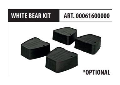 MENABO Dodatak za podizanje nosača za skije White Bear, 4 i 6