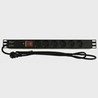 NAVIATEC PDU, 6 Schuko, prekidač i zaštita, kabel 1.8 m, crni  