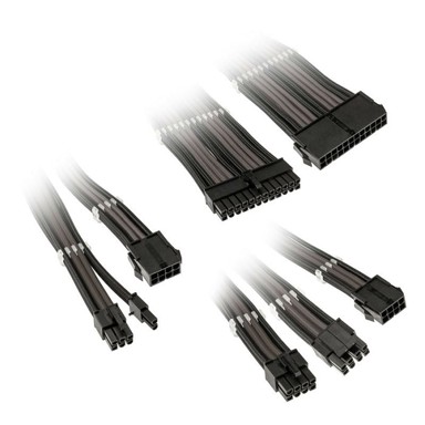 KOLINK Komplet produžnih kablova Core Adept Braided, sivo/crni