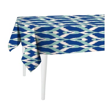 MIKE & CO. NEW YORK Plavo-zeleni stolnjak Honey Coastal, 140 x 140 cm