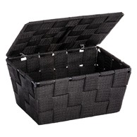 WENKO Crna košara s poklopcem o Adria