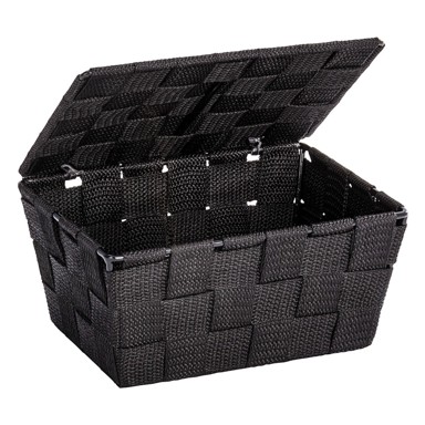 WENKO Crna košara s poklopcem o Adria