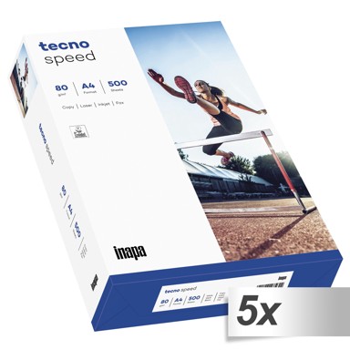 TECNO SPEED Papir A4 80 g, bijeli, 5 x 500 listova