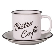 CAFÉ Bijela šalica i tanjurić Bistro