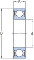 CODEX Kuglični ležaj 6003 2RS, 17 x 35 x 10 mm
