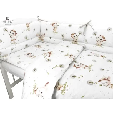 MIMINU Set posteljine Maslačak, 5 elemenata, za krevetić 120 x 60 cm