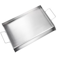 VEVOR Tava za pečenje s dvostrukim plamenikom 59,7x40,6x9,9 cm, srebrna