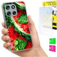 Maskica za Motorola Moto G56, s foto tiskom, s lubenicom, sa zaštitnim staklom