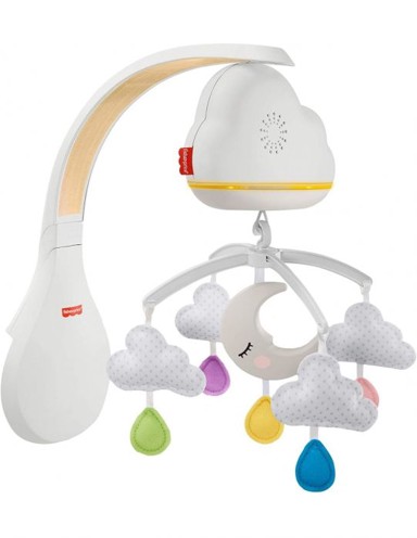 FISHER-PRICE Vrtuljak i uređaj za umirivanje s oblacima, noćno svjetlo i zvukovi