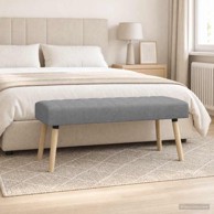 Klupa s utorima 110 x 40 x 46 cm, tkanina, svjetlosiva