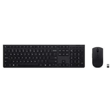 LENOVO Komplet tipkovnice i miša 4X31R64316, uredski, bežični/Bluetooth, QWERTY US engleski, sivi