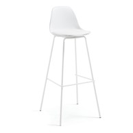 KAVE HOME Bijela barska stolica od umjetne kože (visine sjedala 75 cm) Brighter 