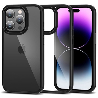 TECH-PROTECT Maskica za iPhone 15 Pro, Magmat, crna/prozirna